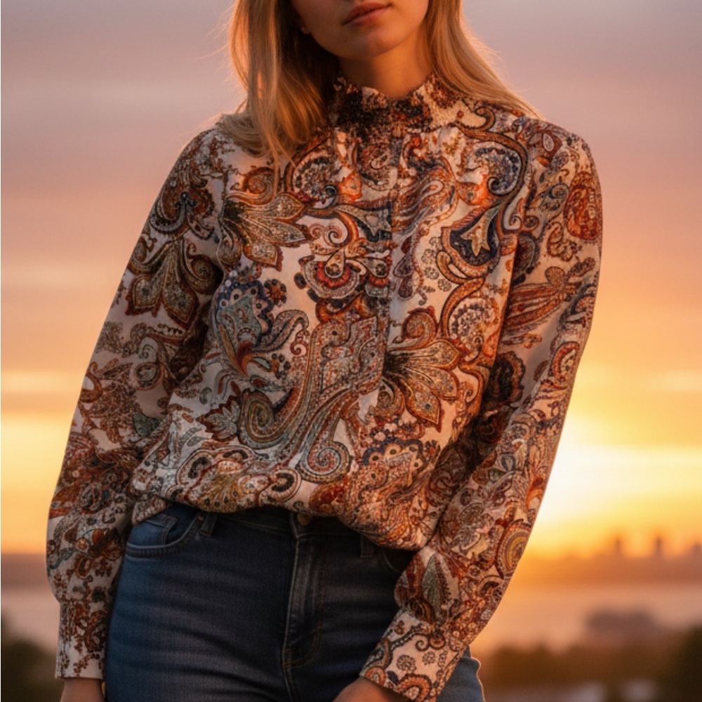 Colorful Paisley Blouse